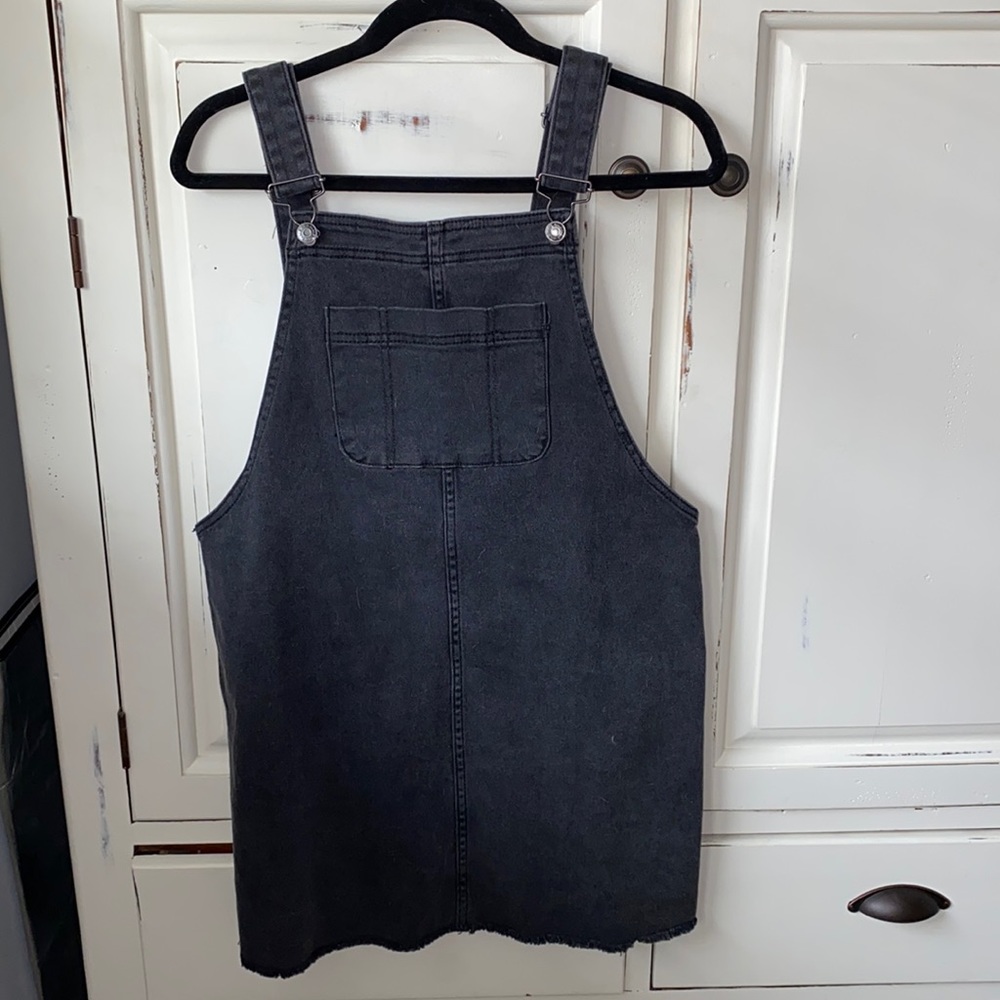 Black Jean Overall Dress
